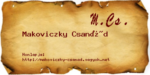 Makoviczky Csanád névjegykártya